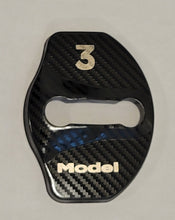 Load image into Gallery viewer, Model 3 car door latches covers (set of 4) carbon fiber
